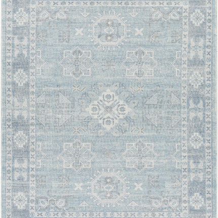 Calderbank Sky Blue Wool-Blend Area Rug Rugs TriadCommerceInc 8' x 10' Rectangle