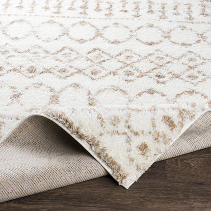 Monarch Cream&Tan Trellis Plush Rug Rugs TriadCommerceInc