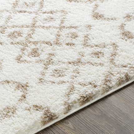 Monarch Cream&Tan Trellis Plush Rug Rugs TriadCommerceInc