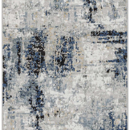 Campsall Blue Abstract Rug - Promo Rugs TriadCommerceInc 2'7" x 10' Runner
