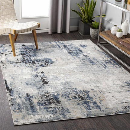 Campsall Blue Abstract Rug - Promo Rugs TriadCommerceInc