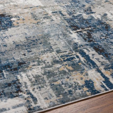 Campsall Blue Abstract Rug - Promo Rugs TriadCommerceInc