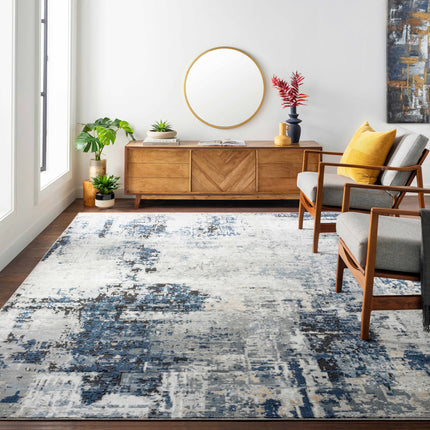 Campsall Blue Abstract Rug - Promo Rugs TriadCommerceInc