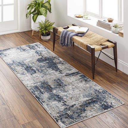 Campsall Blue Abstract Rug - Promo Rugs TriadCommerceInc
