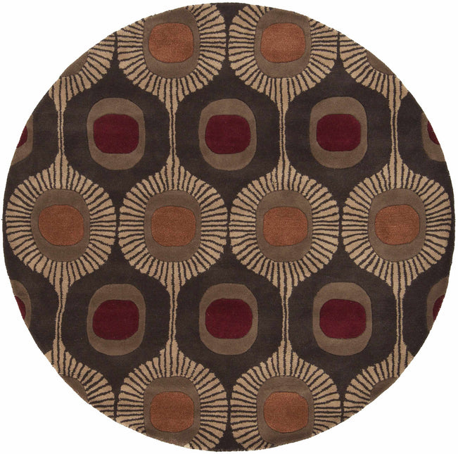 Canovanas Modern Wool Rug Rugs TriadCommerceInc 6' Round