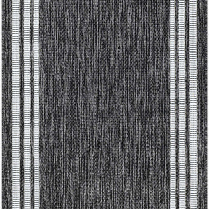 Coonamble Bordered Antrasit Outdoor Rug Rugs TriadCommerceInc 2'7" x 10' Runner