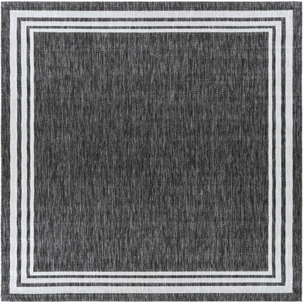 Coonamble Bordered Antrasit Outdoor Rug Rugs TriadCommerceInc 6'7" Square