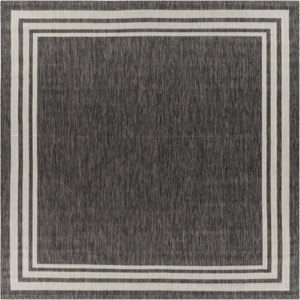 Coonamble Bordered Antrasit Outdoor Rug Rugs TriadCommerceInc 7'10" Square