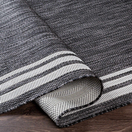 Coonamble Bordered Antrasit Outdoor Rug Rugs TriadCommerceInc