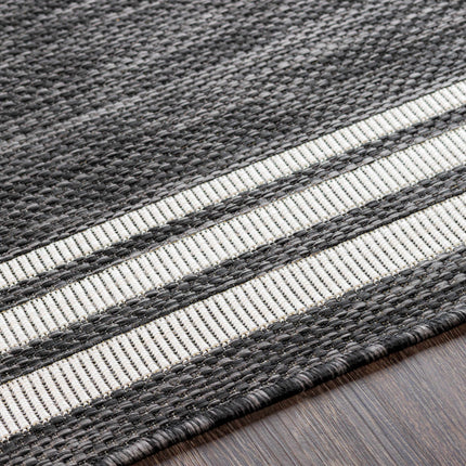 Coonamble Bordered Antrasit Outdoor Rug Rugs TriadCommerceInc