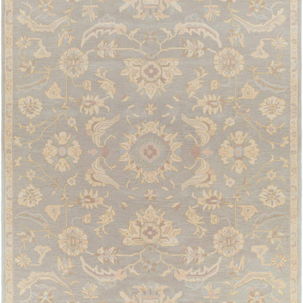 Copen Beige Floral Wool Rug Rugs TriadCommerceInc 7'6" x 9'6" Rectangle