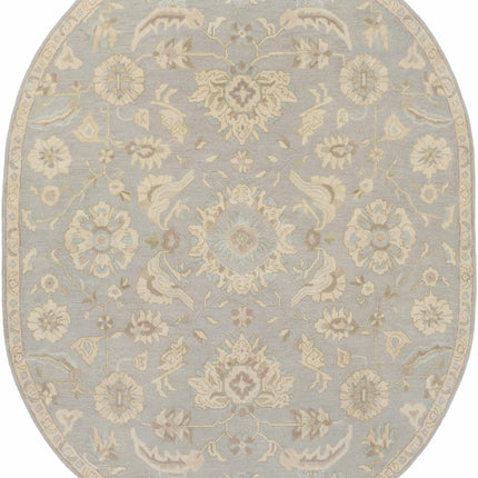 Copen Beige Floral Wool Rug Rugs TriadCommerceInc 8' x 10' Oval