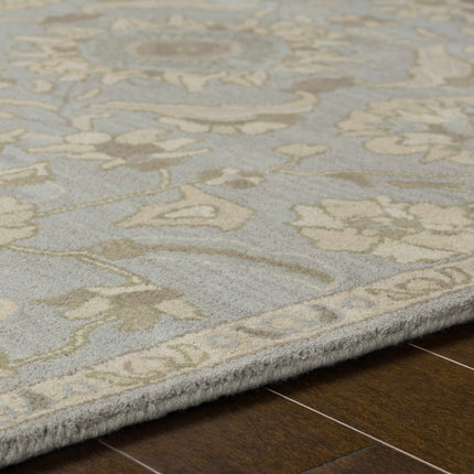 Copen Beige Floral Wool Rug Rugs TriadCommerceInc