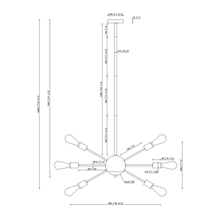 Cordell 18-Light Chrome Sputnik Sphere Chandelier Home Decor > Lighting > Ceiling Lights > Chandelier TriadCommerceInc