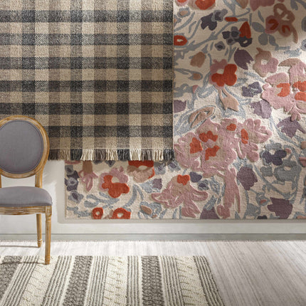Chilliwack Gray Plaid Wool Rug Rugs TriadCommerceInc