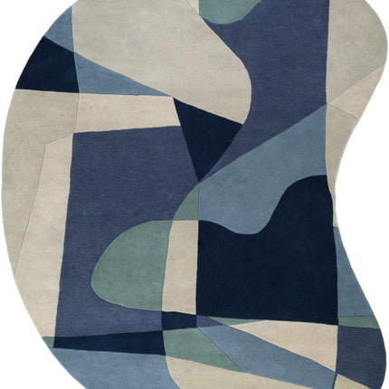 Crawfordsville Modern Wool Rug Rugs TriadCommerceInc