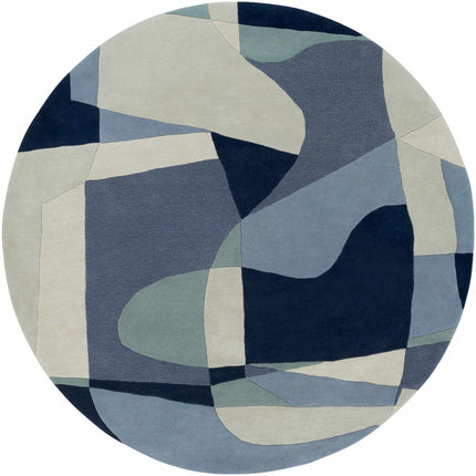 Crawfordsville Modern Wool Rug Rugs TriadCommerceInc 8' Round