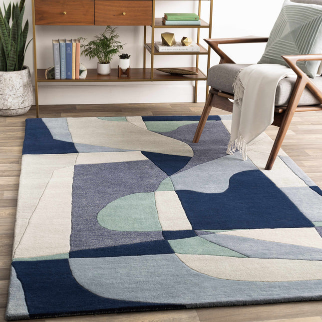 Crawfordsville Modern Wool Rug Rugs TriadCommerceInc