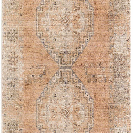 Carrabelle Peach Washable Area Rug - Clearance Rugs TriadCommerceInc 2'7" x 10' Runner