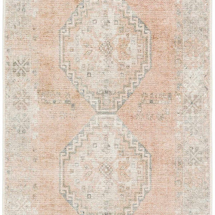 Carrabelle Peach Washable Area Rug - Clearance Rugs TriadCommerceInc 2'7" x 12' Runner