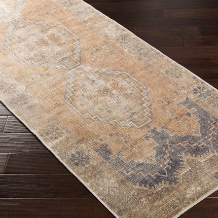 Carrabelle Peach Washable Area Rug - Clearance Rugs TriadCommerceInc