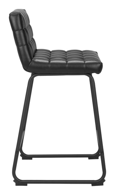 Pago Counter Stool (Set of 2) Black Counter Stools TriadCommerceInc   
