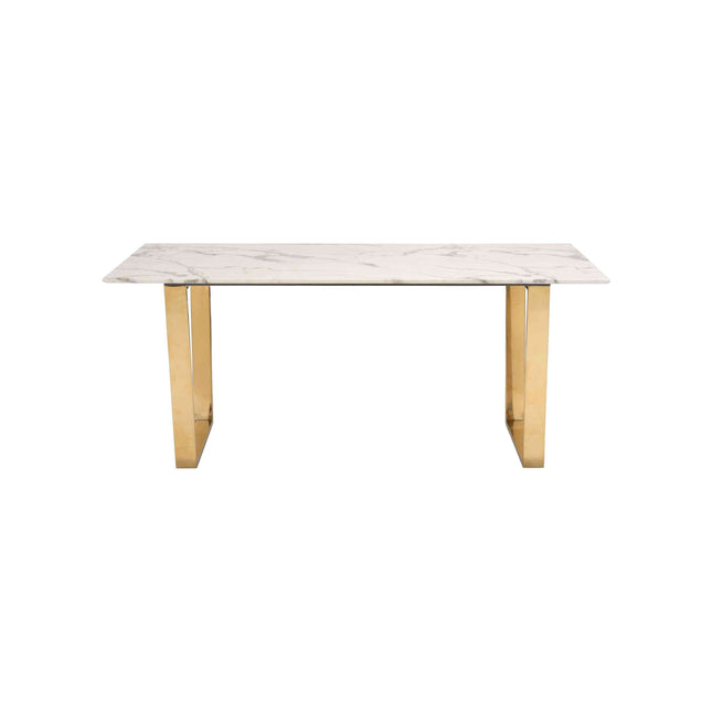 Atlas Dining Table White & Gold Tables TriadCommerceInc   