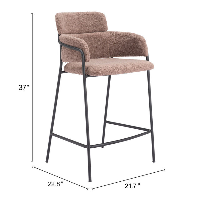 Marcel Counter Stool (Set of 2) Brown Counter Stools TriadCommerceInc   