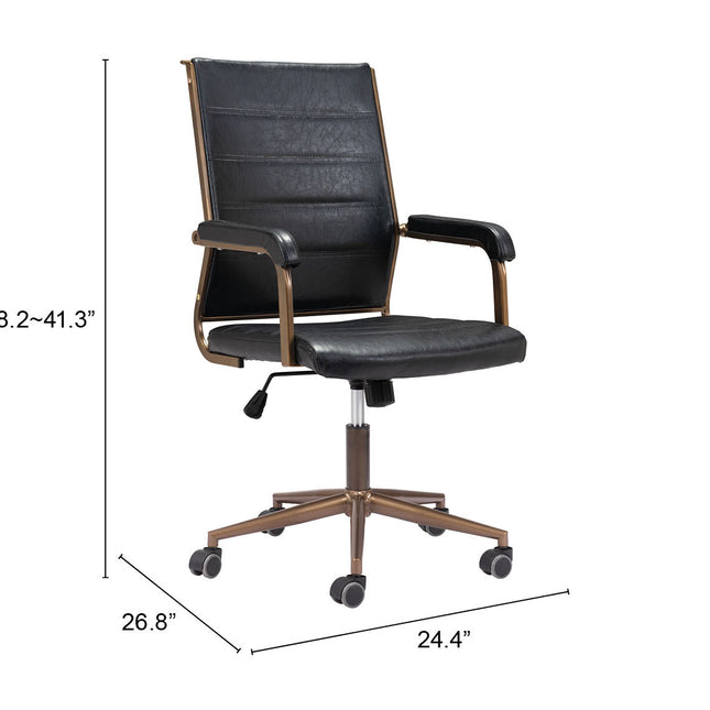 Auction Office Chair Vintage Black Chairs TriadCommerceInc   