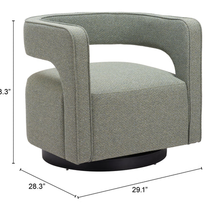 Turku Swivel Chair Sage Green Chairs TriadCommerceInc   
