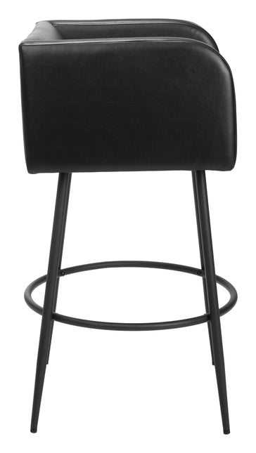Horbat Barstool (Set of 2) Black Barstools TriadCommerceInc   