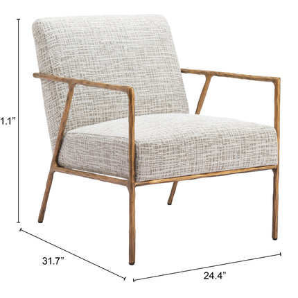 Norrebro Accent Chair Beige Frost Chairs TriadCommerceInc   