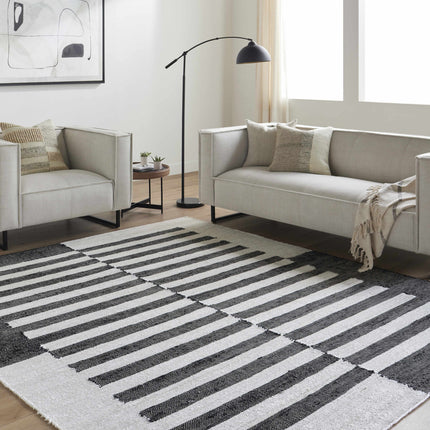 Soren Black&White Jute Area Rug Rugs TriadCommerceInc