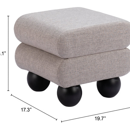 Davao Ottoman Gray Ottomans TriadCommerceInc   