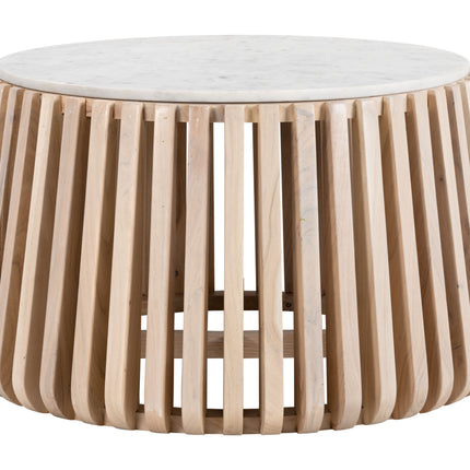 Cyprus Coffee Table White & Natural Coffee Tables TriadCommerceInc Default Title  