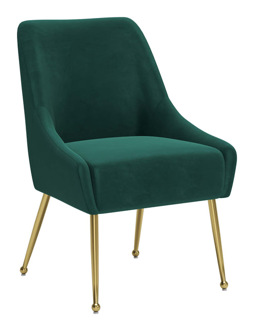 Maxine Dining Chair Green & Gold Chairs TriadCommerceInc Default Title  