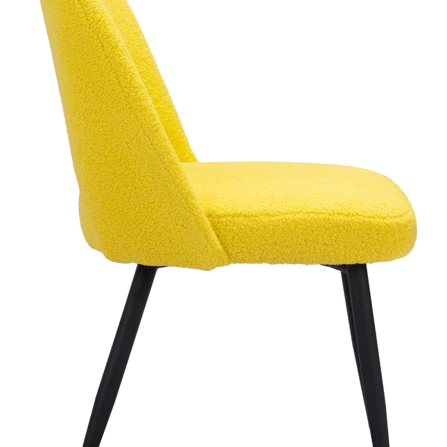 Teddy Dining Chair (Set of 2) Yellow Chairs TriadCommerceInc   
