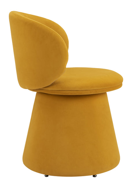 Oblic Swivel Dining Chair Orange Chairs TriadCommerceInc   