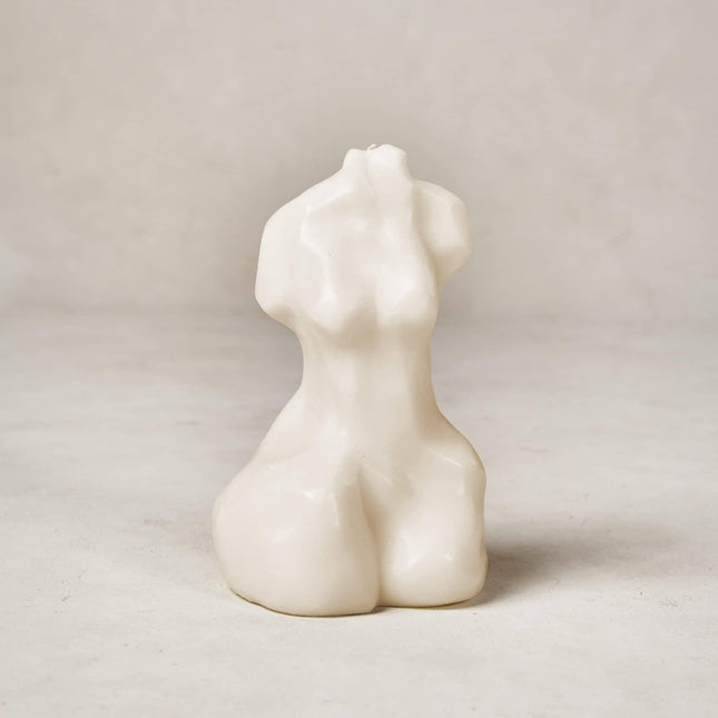 Delphina Sculpture Candle Candles TriadCommerceInc Ivory