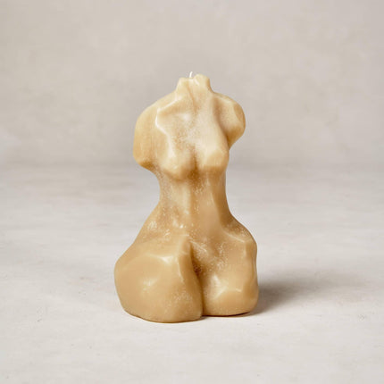 Delphina Sculpture Candle Candles TriadCommerceInc Beige