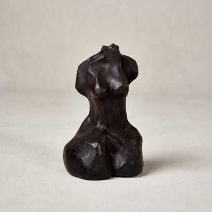 Delphina Sculpture Candle Candles TriadCommerceInc Obsidian Black
