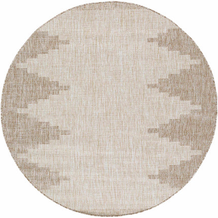 Djugun Beige Indoor & Outdoor Rug Rugs TriadCommerceInc 5'3" Round