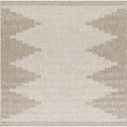 Djugun Beige Indoor & Outdoor Rug Rugs TriadCommerceInc 6'7" Square