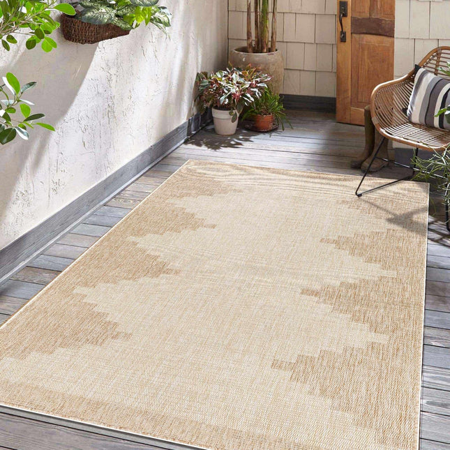 Djugun Beige Indoor & Outdoor Rug Rugs TriadCommerceInc