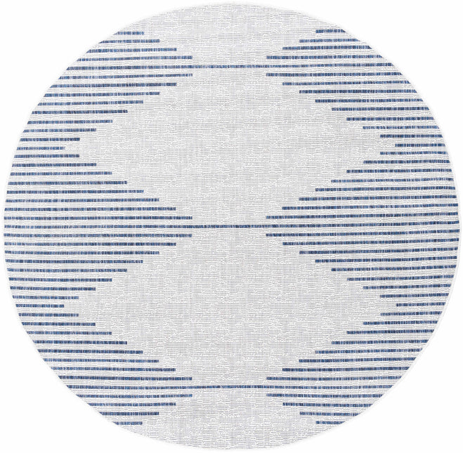 Stephan Blue & Cream Outdoor Rug Rugs TriadCommerceInc 6'7" Round
