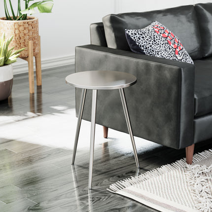 Politik Side Table Silver Side Tables TriadCommerceInc   