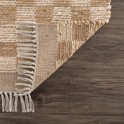 Ionut Checkered Jute Area Rug Rugs TriadCommerceInc