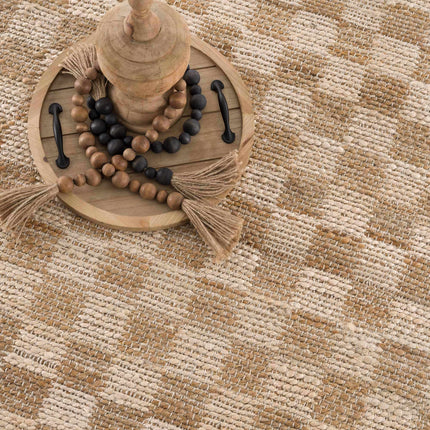 Ionut Checkered Jute Area Rug Rugs TriadCommerceInc