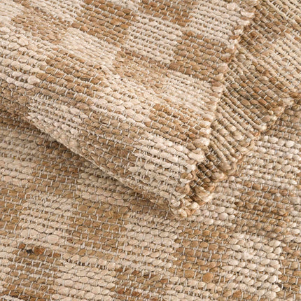 Ionut Checkered Jute Area Rug Rugs TriadCommerceInc