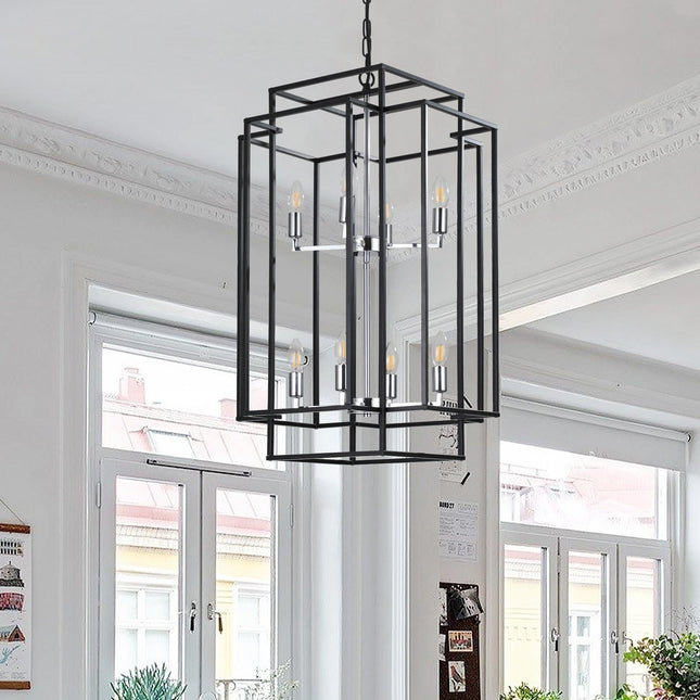 Stellar 8-Light Industrial Farmhouse Lantern Pendant Pendants TriadCommerceInc   